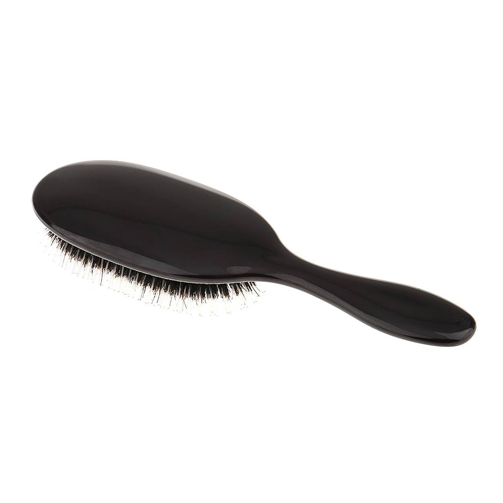 Professional Salon Home Hair Extension Wig Brush Backcombing Cushion Styling Tool Back Comb Black DETANGLING & ANTI-STATIC
