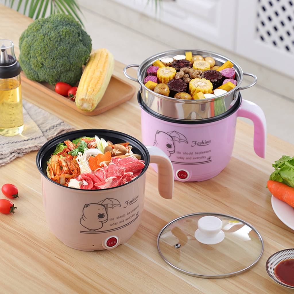 Electric Hot Pot Cooker Multi-Function for Steam Egg Soup 