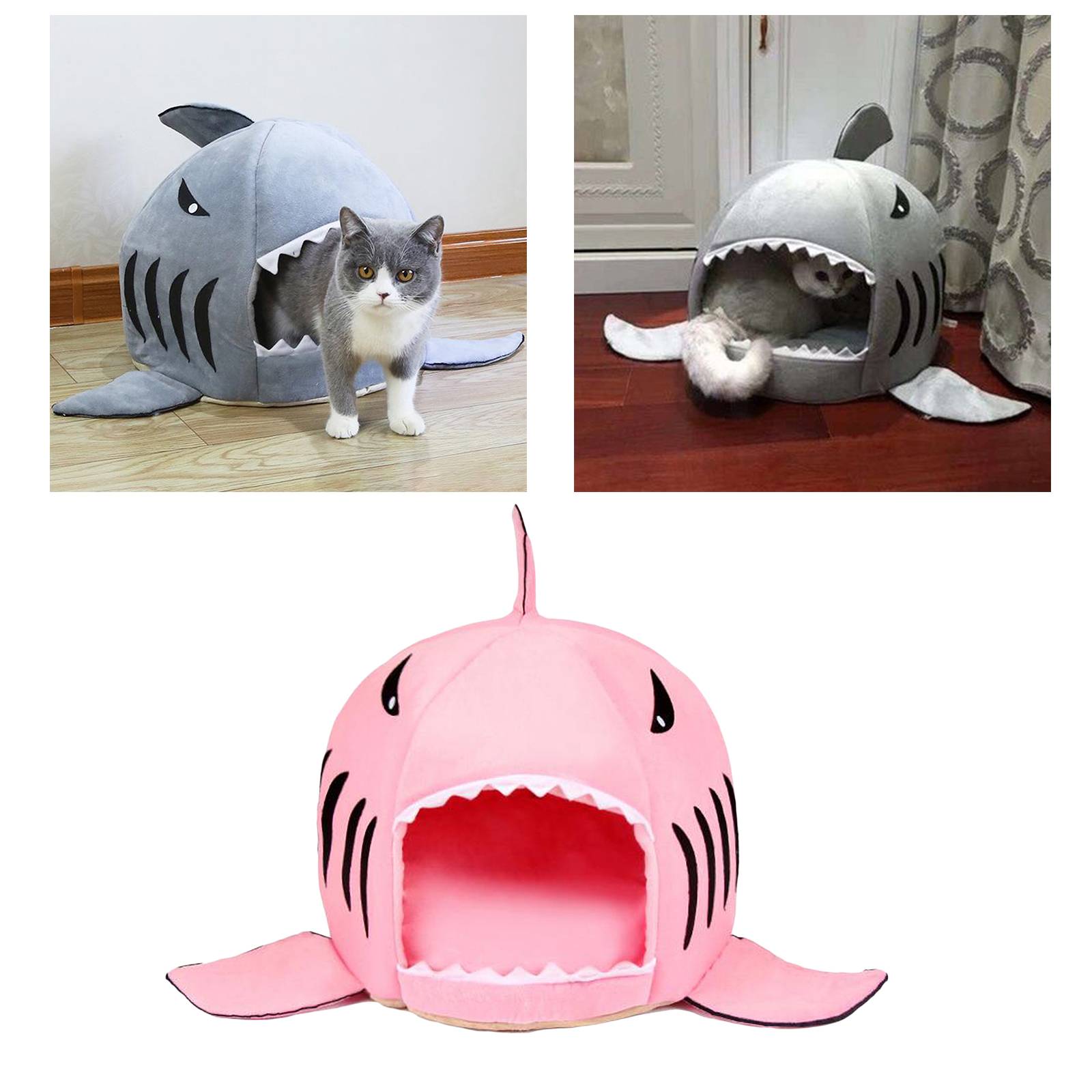 Shark Pet Cat Dog Bed Nest Puppy Warm Cave House Winter Sleeping Bag