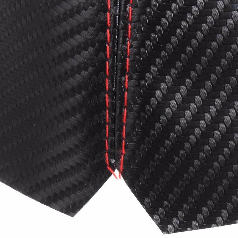 Universal Carbon Fiber Leather Manual Gear Shift Knob Gaiter Automatic Car Styling Shifter Boot Cover Black/Red/Blue/Yellow Line