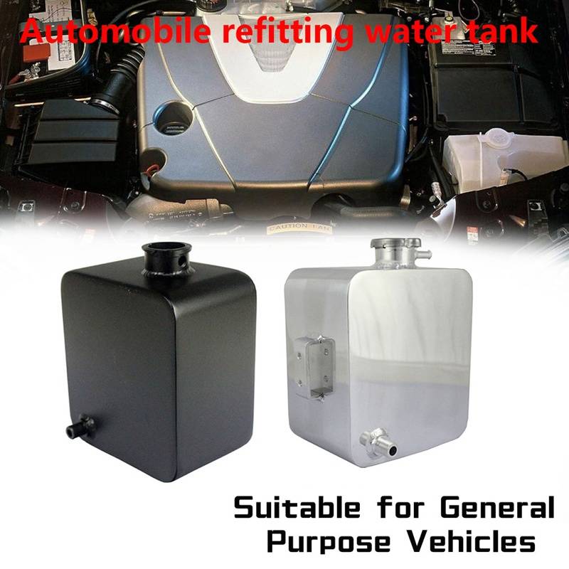 Universal 1L Coolant Radiator Overflow Recovery Water Tank Bottle Aluminum