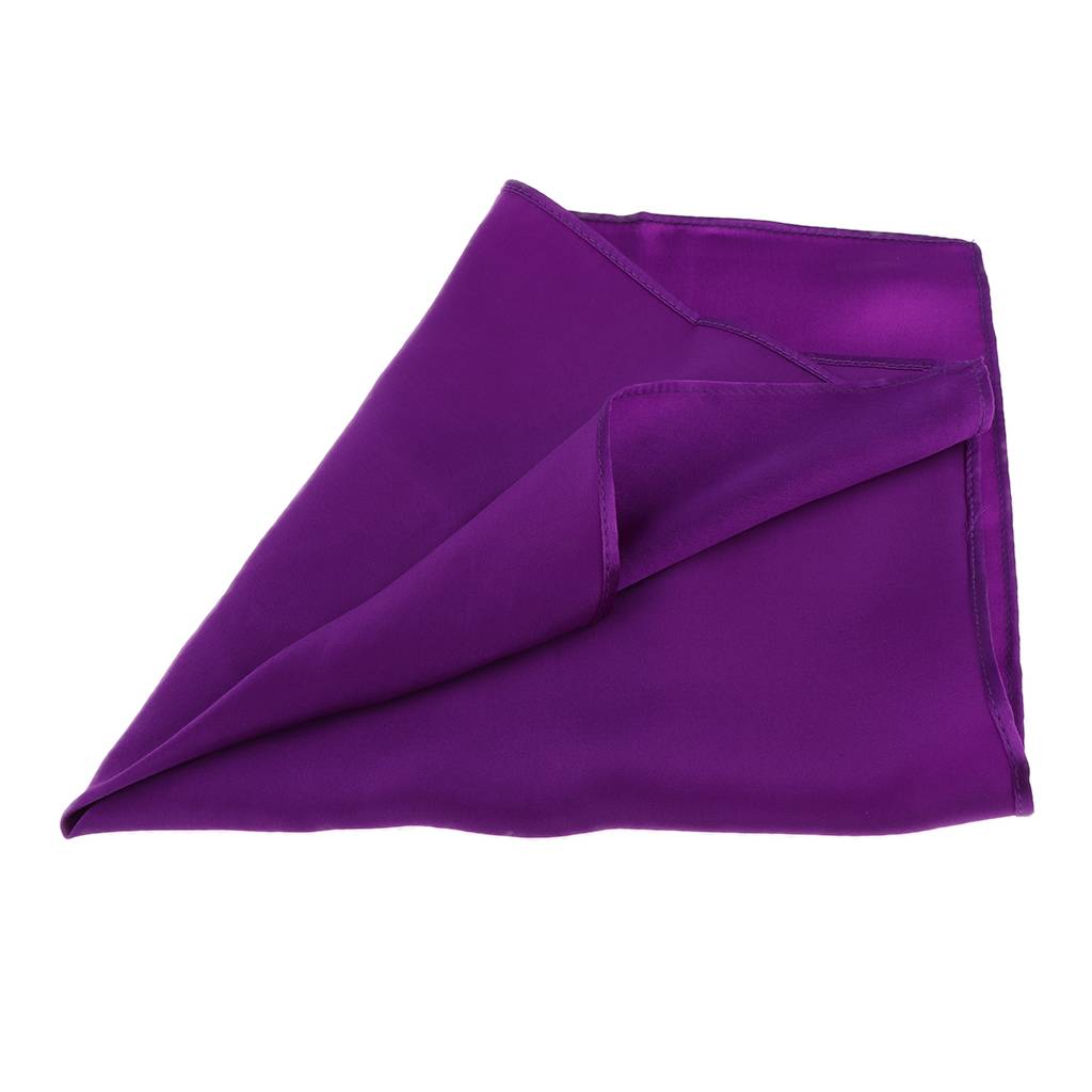 Men’s Gentle Pure Mulberry Silk Pocket Square Plain Solid Handkerchief Variety Colors 