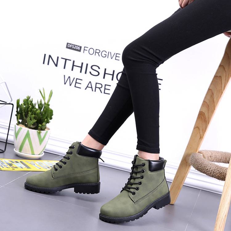 Winter boots women shoes 2019 fashion solid flats sneakers women snow boots women lace-up winter ankle boots casual shoes woman (6)