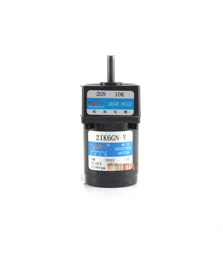 2IK6GN-Y 6W AC380V three-phase AC gear reducer motor, forward and reverse, high torque, constant speed motor