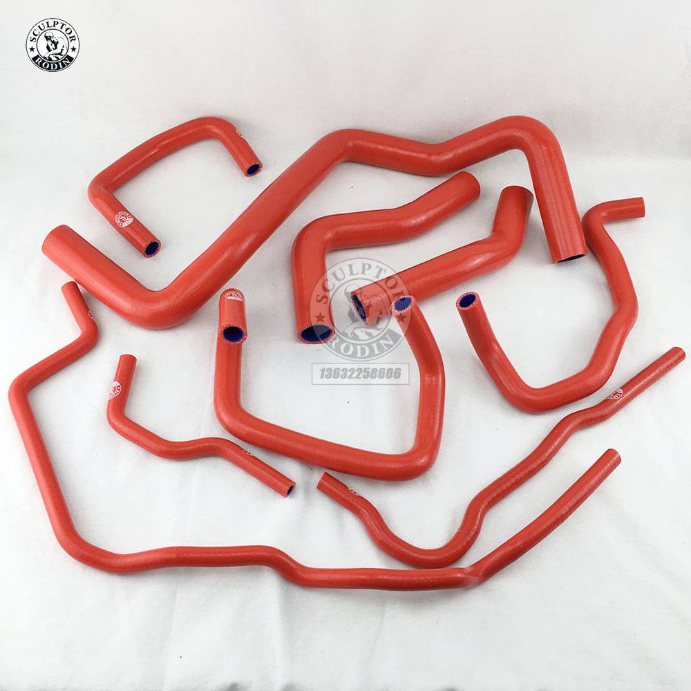 Silicone Radiator Hose Kit For Volkswagen 1999-2006 Golf Mk4 1.8T Turbo  (9pcs) RED/BLUE/BLACK