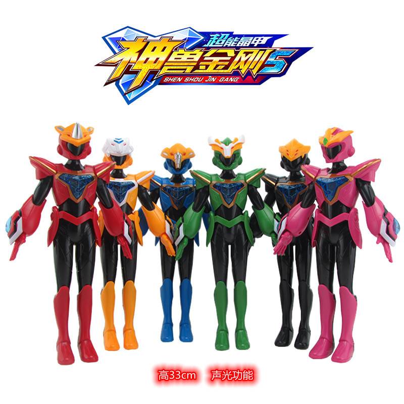 Супер детские деформационные игрушки Sentai светящиеся и звуковые экшн-фигурки