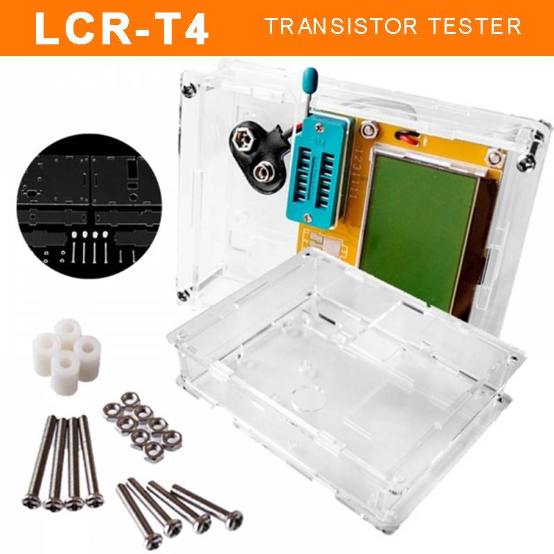 LCR-T4 LCD Graphical Transistor Tester Resistance Capacitance ESR Meter w Case